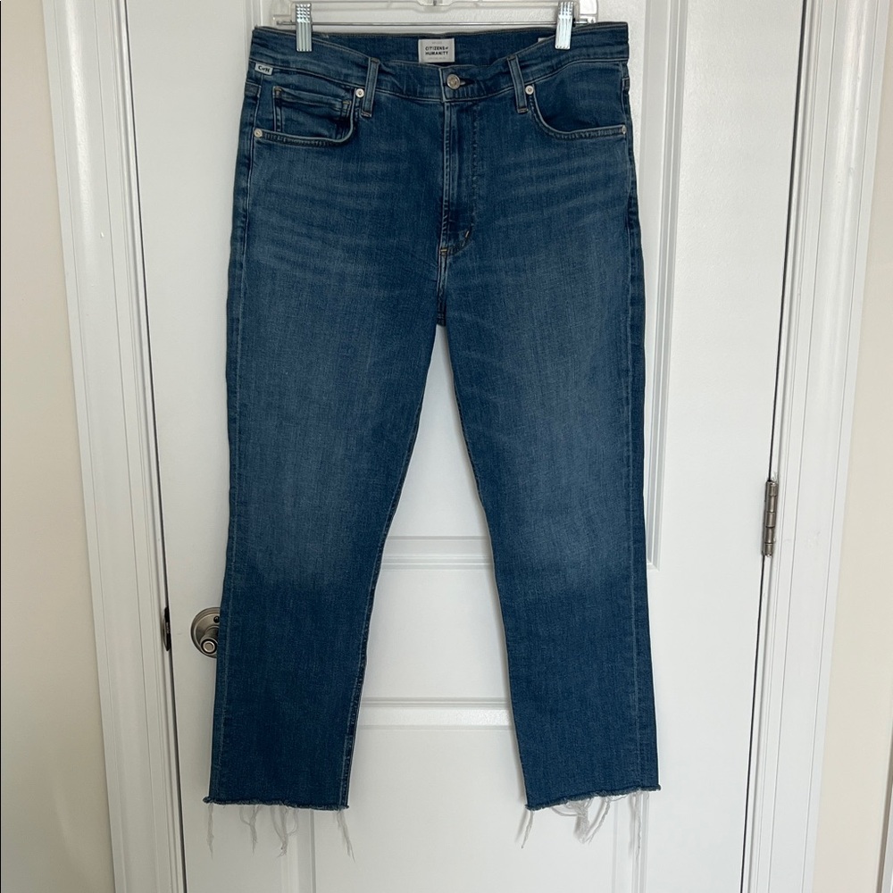 Citizens Of Humanity Isola Jean Crop Bootcut Dark Wash Size 32